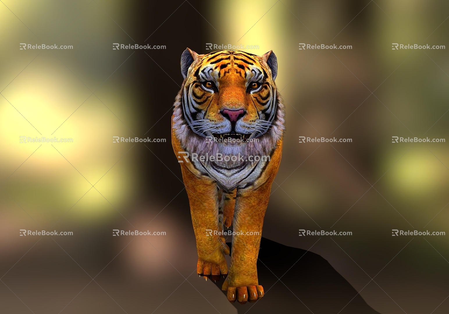 Tiger Reptile Feline Amur Tiger 3d model