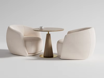 Modern leisure sofa combination leisure table and chair 3d model