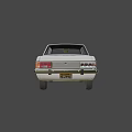 Classic White Four Door Sedan Featuring Vintage Front Design And Black Tires