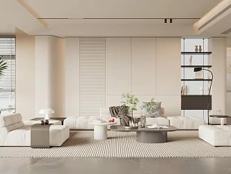modern living room 3d model