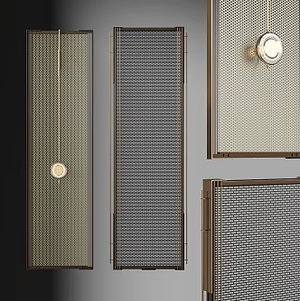 Modern metal screen partition 3d model