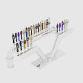 Commercial Beer Tap Equipment With Multiple Colored Faucets And Metal Pipe Frame