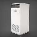Standing White Air Conditioner Fan With Grille Design And Control Panel
