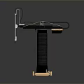 Futuristic Game Movie Character Equipment With Blue Cylindrical Structure Wooden Base And Metal Rods