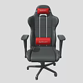 Black And Red Gaming Chair With Ergonomic Design Adjustable Armrests Headrest And Rolling Base