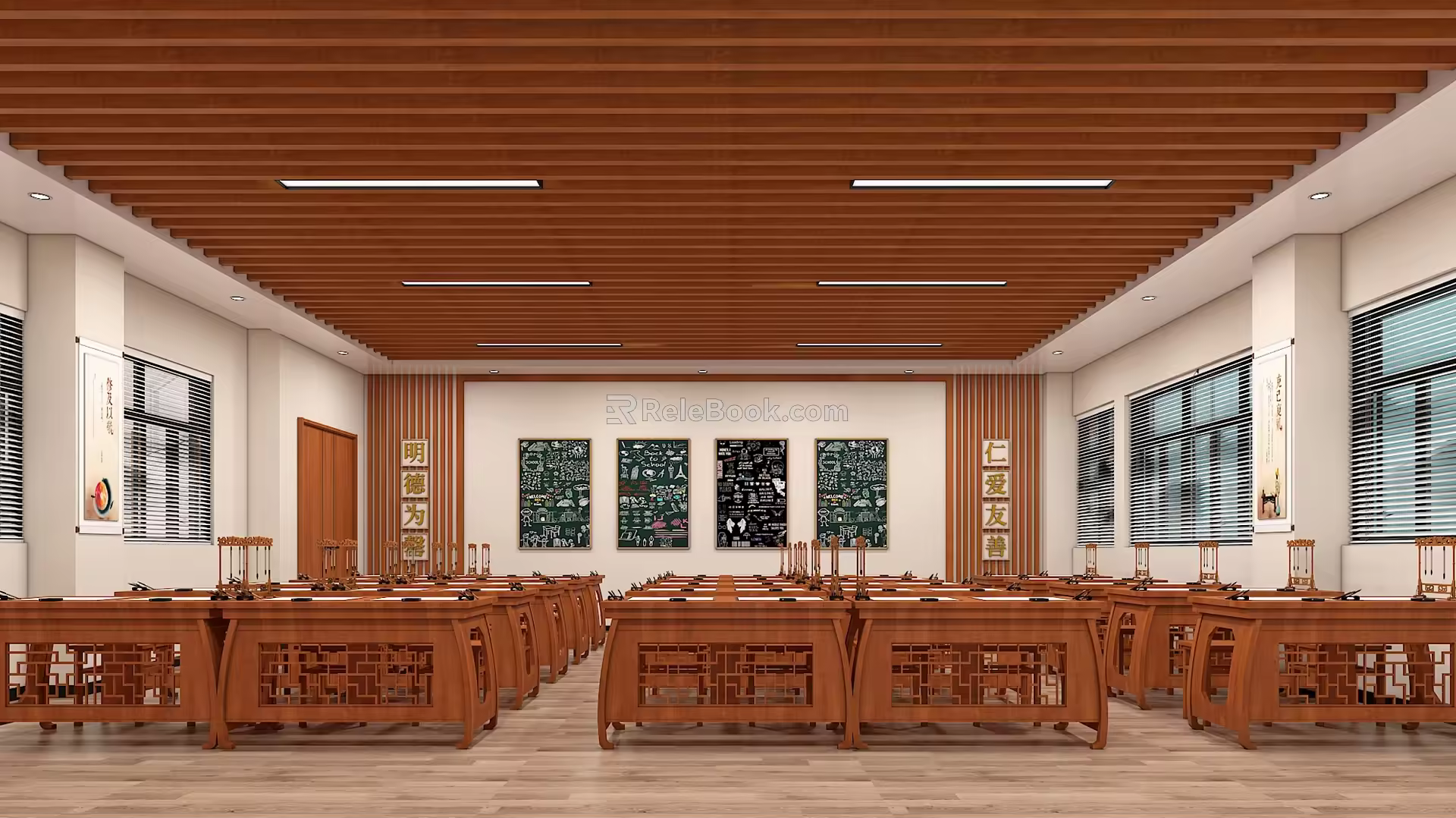 Classroom Painting and Calligraphy Classroom 3d model