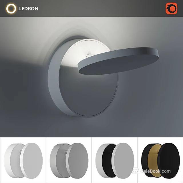 Modern Sleek Wall Lamp With Round Design And Multiple Color Variants For Home Decor 3d model 