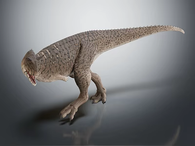 Realistic T Rex Dinosaur Model With Detailed Textured Skin And Open Mouth 3d model