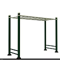 Sturdy Outdoor Green Metal Fitness Equipment With Horizontal Bars For Exercise