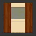 Wooden Storage Equipment Cabinet With Open Compartment Metal Shelf And Textured Floor