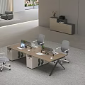 Modern Public Office Space Interior With Workstations Office Chairs Computers And Green Plants