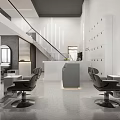 Modern Beauty Salon Interior With Stylish Chairs Large Mirrors And Elegant Lighting