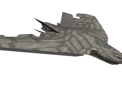 Advanced Stealth Fighter Jet With Camouflage Pattern And Aerodynamic Design 3d model