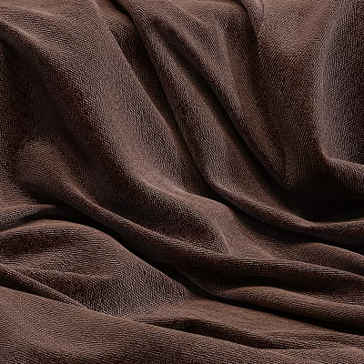 Brown Textured Fabric With Soft Wrinkles And Detailed Surface Closeup 3d model