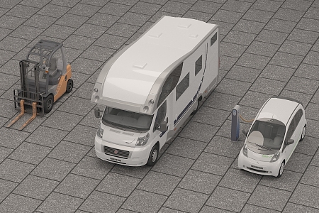 Forklift RV Tram 3d model