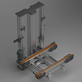 Precision Engineered Industrial Equipment With Metal Frame Sliding Rail And Orange Conveyor Track