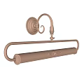 Vintage Brass Wall Lamp With Curved Arm Ornate Details And Wall Mounted Design