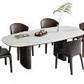 Modern Dining Table Chair Combination Dining Table Chair 3d model