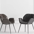 Pink And Green Velvet Dining Chairs With Pleated Back And Black Legs