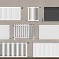 Various Modern Radiators Mounted On Wall With Different Styles Colors White And Black Design