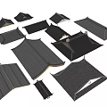 Chinese-style building roof components 3d model