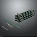 Essential Hardware Tools With Durable Green Pipes And Sturdy Metal Clamps