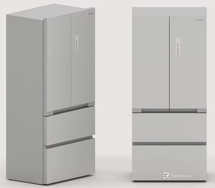 Modern Multi Door Refrigerators As Essential Kitchen Appliances For Home Use 3d model 