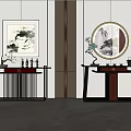 New Chinese style porch bar table 3d model