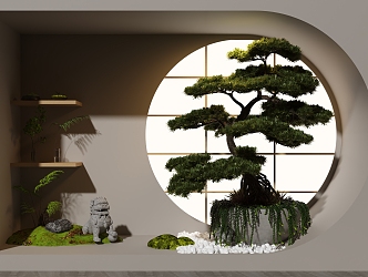 Modern interior landscape landscaping courtyard sketch landscape tree plant combination interior landscape interior landscaping 3d model