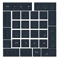 Modern switch socket combination switch panel 3d model
