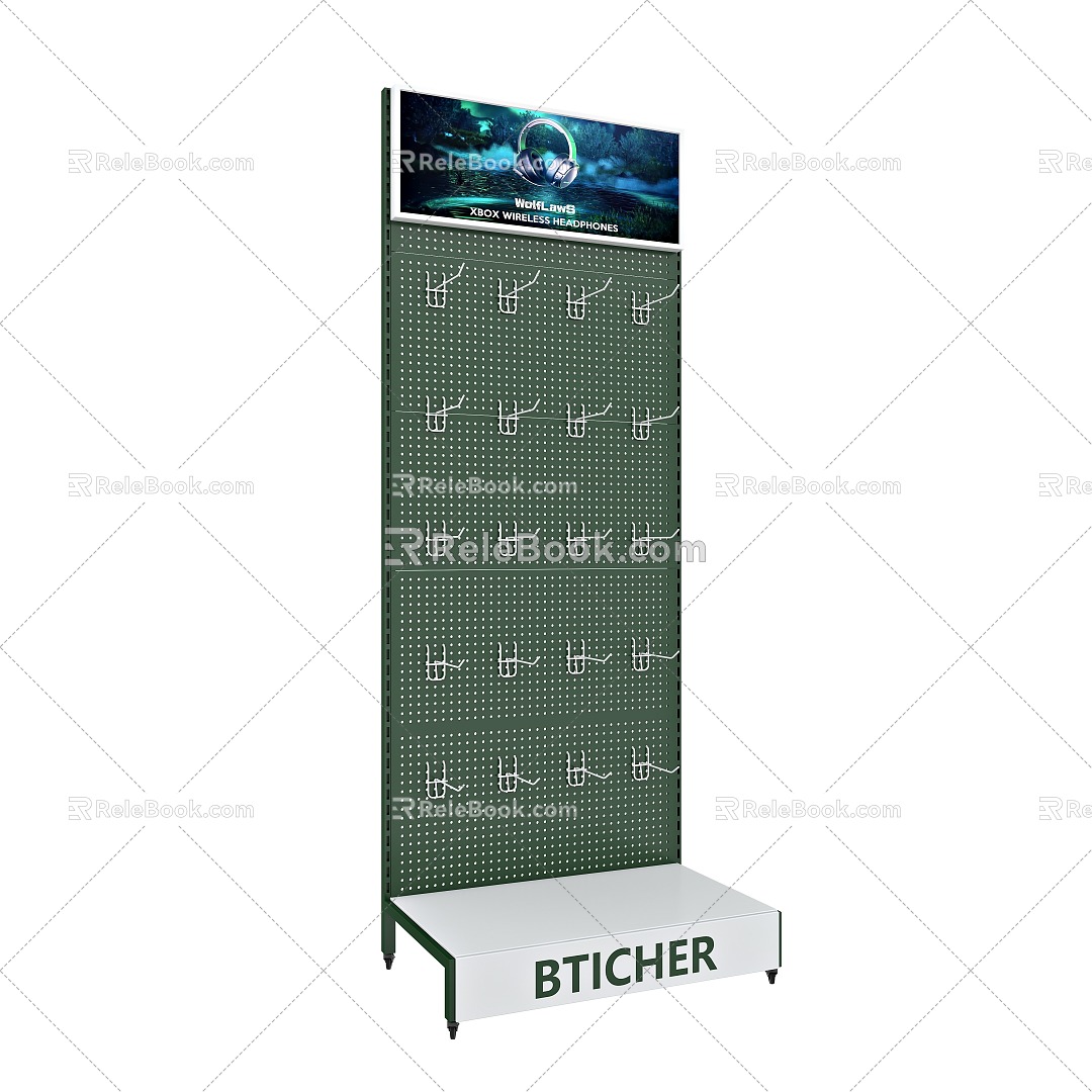 Display Rack Shelf Customized Product Rack Acrylic Customized Rack Hook Display Rack Personalized Customized Wire Rack 3d model