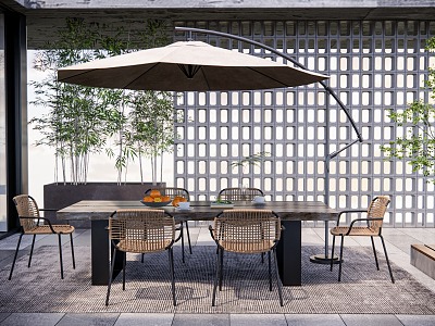 Outdoor Table and Chair Combination Camping Table and Chair Folding Table and Chair Outdoor Table and Chair Sunshade 3d model