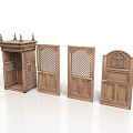 Various Decorative Wooden Doors Featuring Spire Lattice And Cross Design Elements