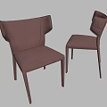 Modern Pink Upholstered Dining Chairs With Contoured Backrest And Elegant Sleek Design