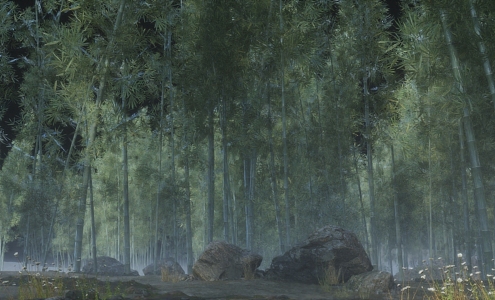 modern bamboo forest 3d model