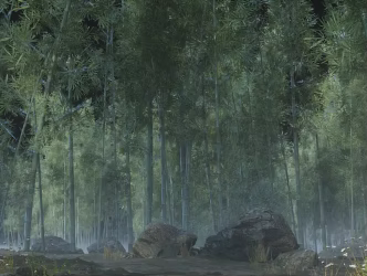 modern bamboo forest 3d model