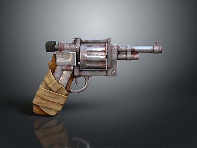 revolver pistol semi-automatic pistol automatic pistol modern weapon hot weapon 3d model