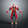 Fantasy Character Design With White Beard Red Robe Green Pants And Golden Accents