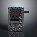 Silver Metal Computer Hardware Component With Precision Perforated Cooling Structure 3d model