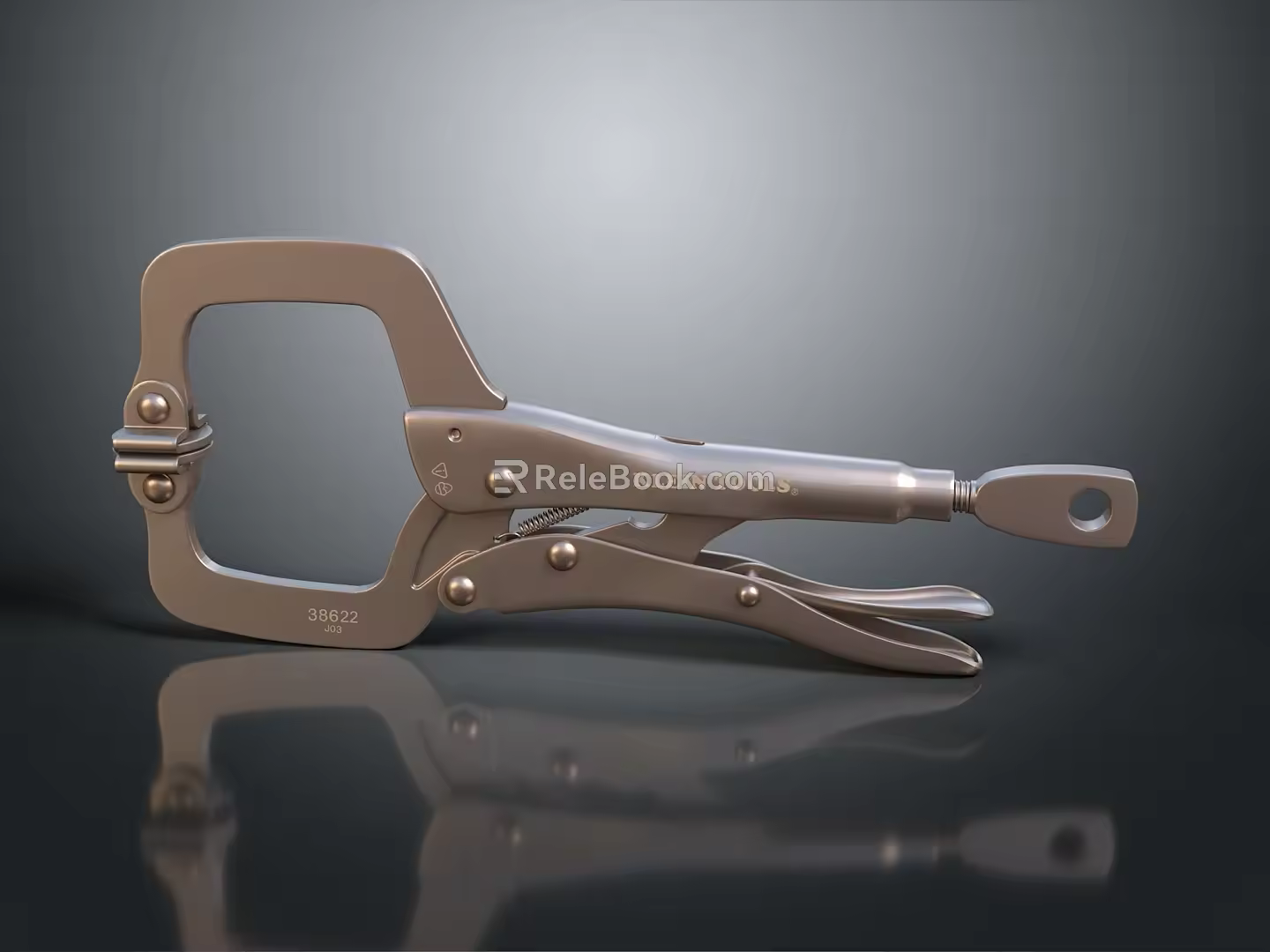 Pipe pliers vise bench vise wrench tool hardware tool processing tool furniture 3d model