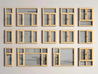 Window casement window balcony window floor-to-ceiling window aluminum alloy window sliding window 3d model
