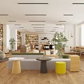 Modern Reading Room Library Reading Room 3d model