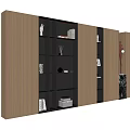Modern Decorative Cabinet With Open Shelves Books Decorative Items And Warm Lighting