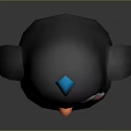 Cute Penguin Character With Blue Tuft Big Blue Eyes Pink Cheeks And Orange Feet