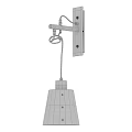 Modern Wall Sconce with Black Metal Body and Gold Accent Minimalist Design