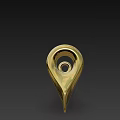 Modern Golden Decorative Ornament Set With Curved Design And Shiny Surface