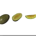 Fresh Ripe Cantaloupe Melon With Whole And Sliced Pieces On White Background