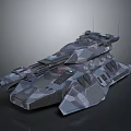 Futuristic Armored Combat Weapon Vehicle with Camouflage Paint Heavy Cannon And Advanced Design