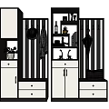 Modern Shoe Cabinet Multi-functional Entrance Partition Shoe Cabinet 3d model
