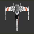 Detailed X Wing Starfighter Model Showcasing Cosmic Aerospace Features